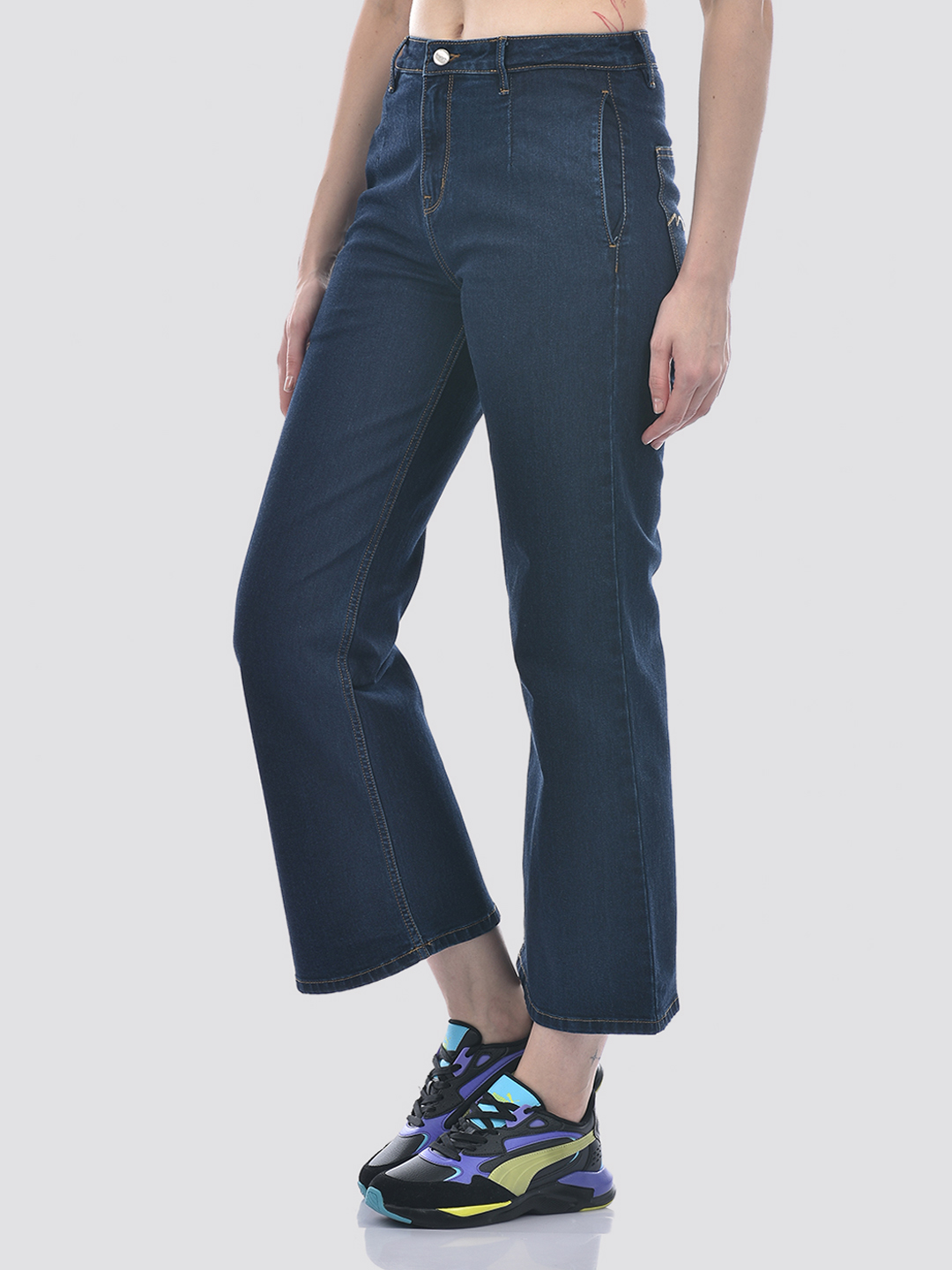 Numero Uno Women Mid-Wash Wide-Leg Sustainable Jeans
